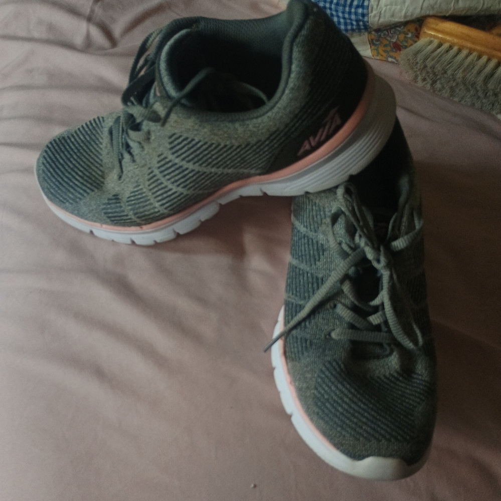 Avia Women's Charcoal and Pink Athletic Shoes